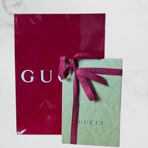 Gucci Green and Red Luxury Shopping Bags